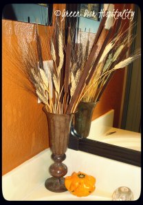 Autumn Decor Vase with Wheat